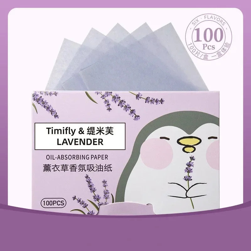 Papiers Matifiants Thé Vert – Lot 100 Pcs Portables | Lingettes Anti-Brillance Visage