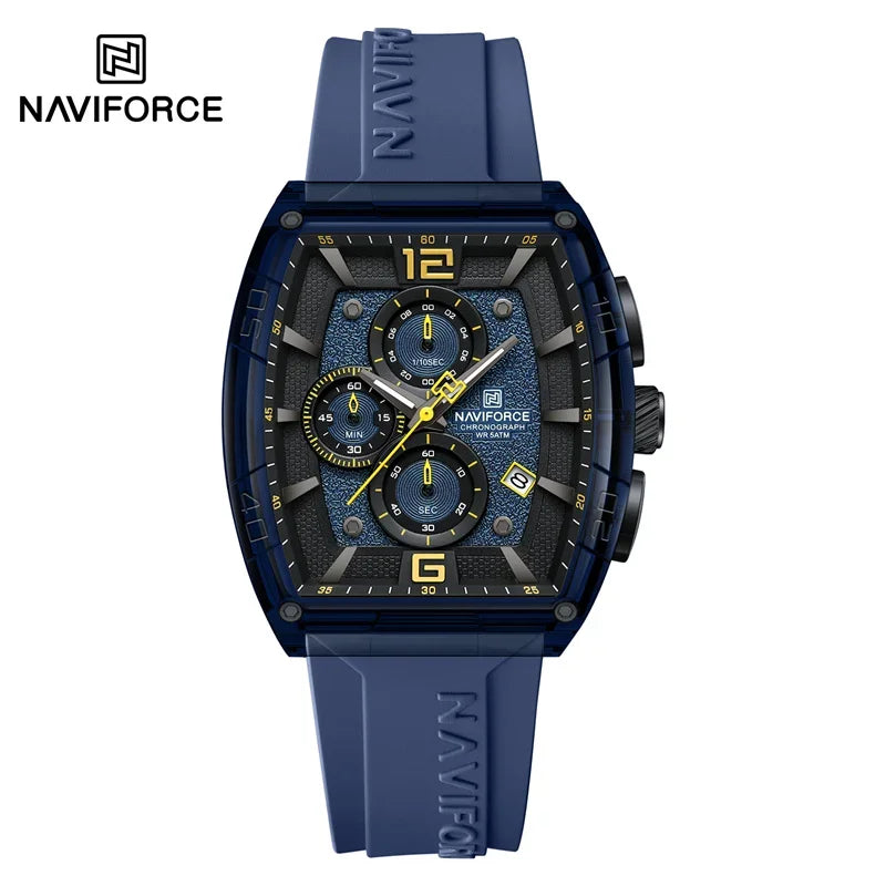 Herrenuhr NAVIFORCE 2025 Militär Sport Quarz – Wasserdicht 50M Silikon Datum Hohe Qualität