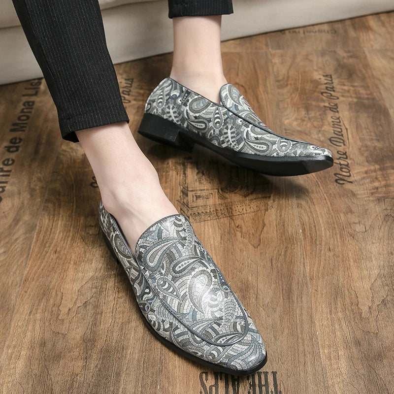 Loafers British Imprimé Cuir Slip-on Homme – Casual Respirant Dating Conduite Fête