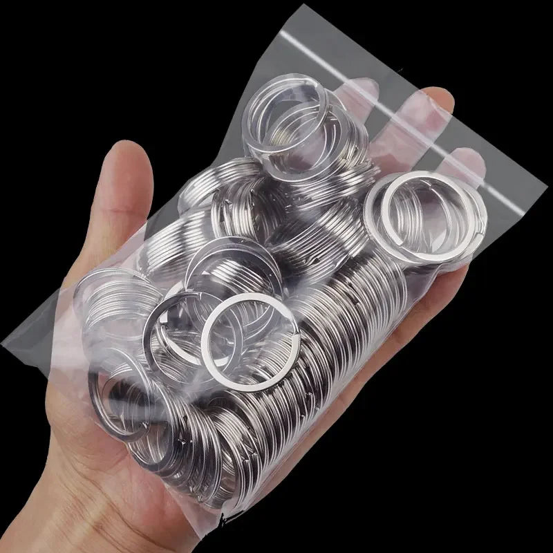 Anneaux Porte-Clés Acier Inoxydable 25/30mm — Lot 10/30 pcs DIY Bijoux Porte-Clés