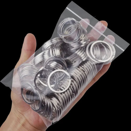 Anneaux Porte-Clés Acier Inoxydable 25/30mm — Lot 10/30 pcs DIY Bijoux Porte-Clés