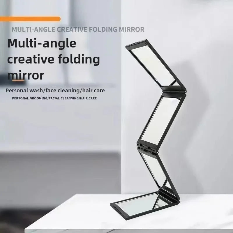 Miroir Maquillage 360° Pliable 4 Faces - Coiffure & Beauté Portable