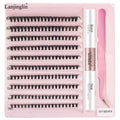 Kit Extension Cils DIY 160-200 Pcs – Cils Individuels Cluster avec Colle & Scellant | Faux Cils Maquillage