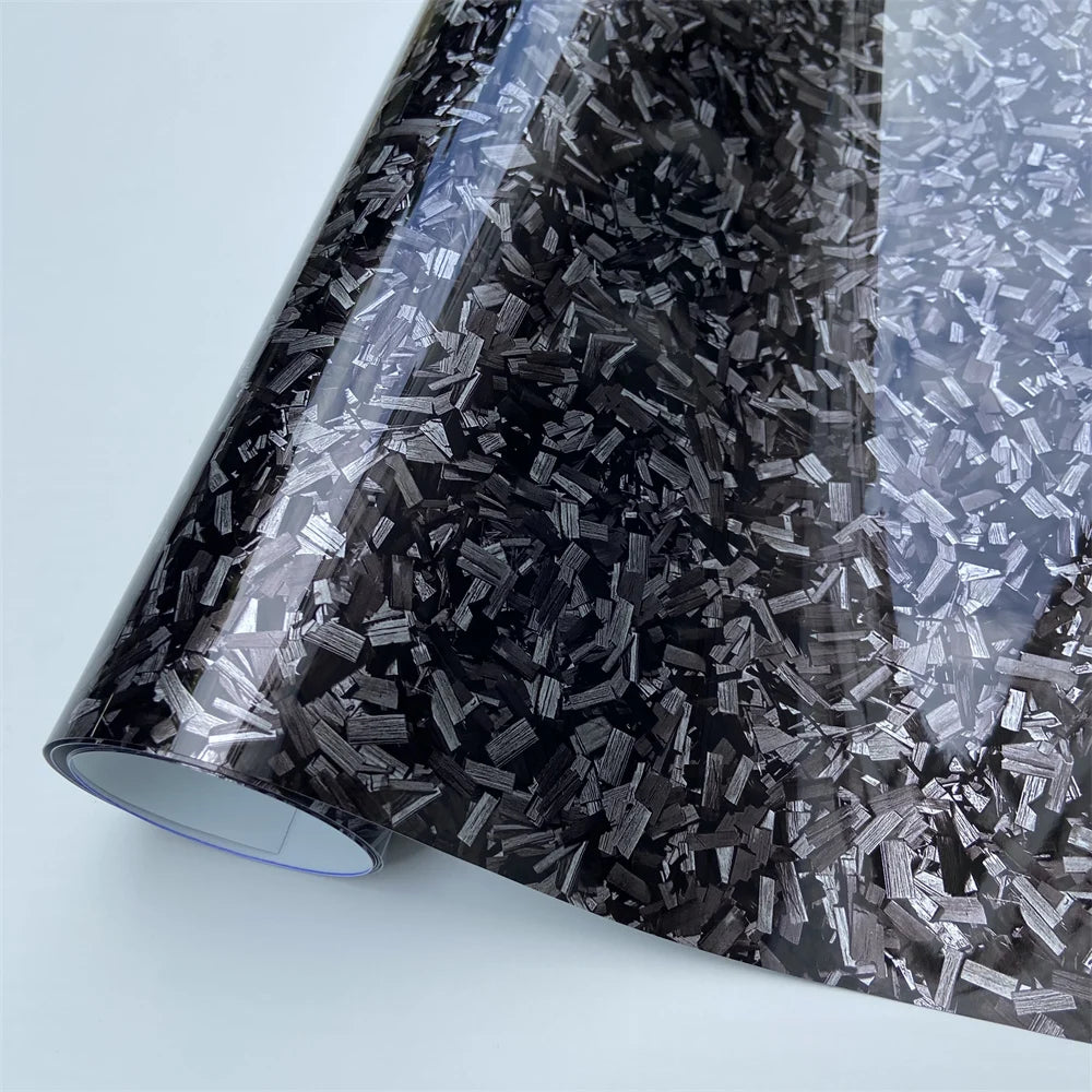 Film Vinyle Wrap Voiture Fibre de Carbone Forgée Laser Brillant Auto-Adhésif – Sticker Imperméable Décoration Intérieure | Tuning Auto