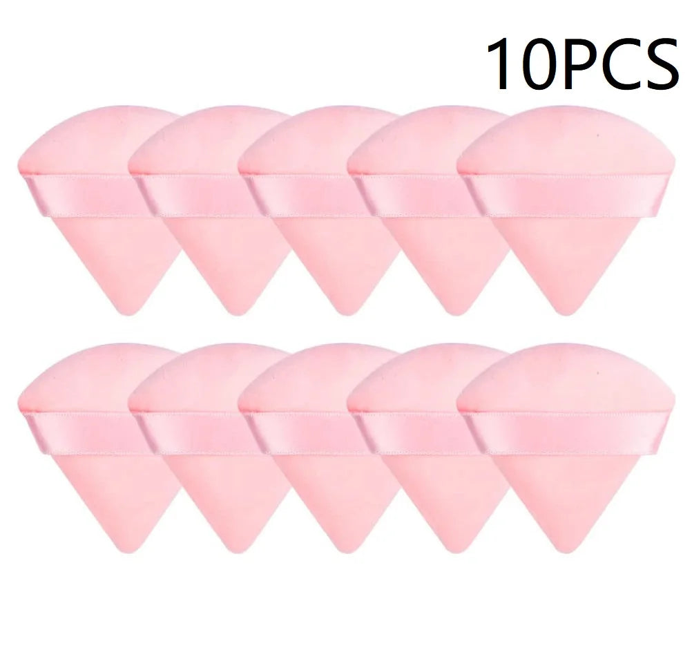 Éponges Triangle Puff Maquillage – Lot 10 Pcs | Blender Poudre & Fond de Teint