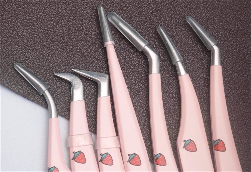 Pinces Extension Cils Inox – Outil Pose Cils & Nail Art | Ramasse-Strass