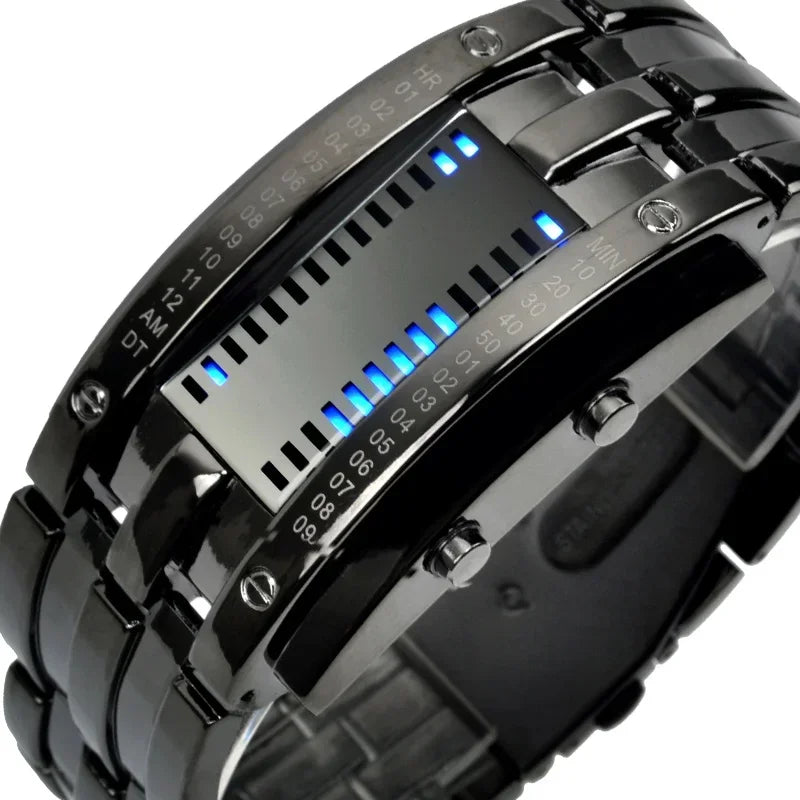 Montre Couple SKMEI 0926 LED Digital – Acier Inoxydable Étanche 5Bar Sport Créatif