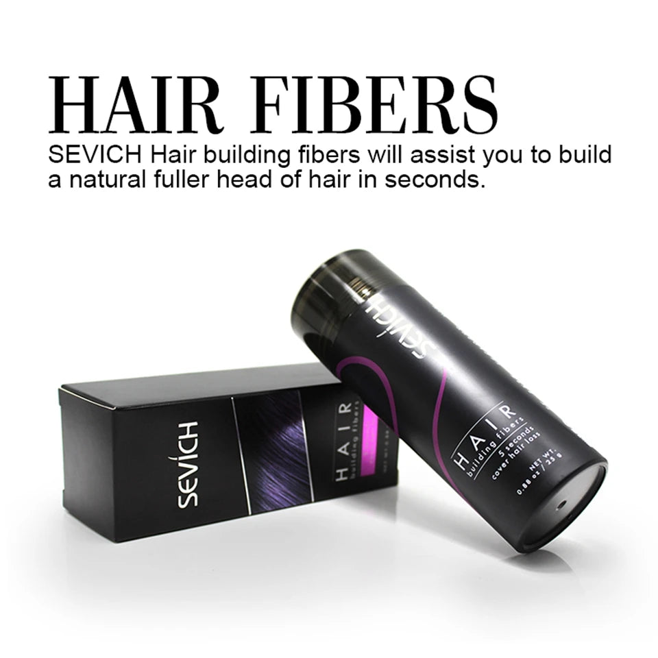 Sevich Fibres Capillaires Kératine 25g – Anti-Chute, Densifiant, Camouflage Calvitie & Zones Clairsemées | Poudre Cheveux