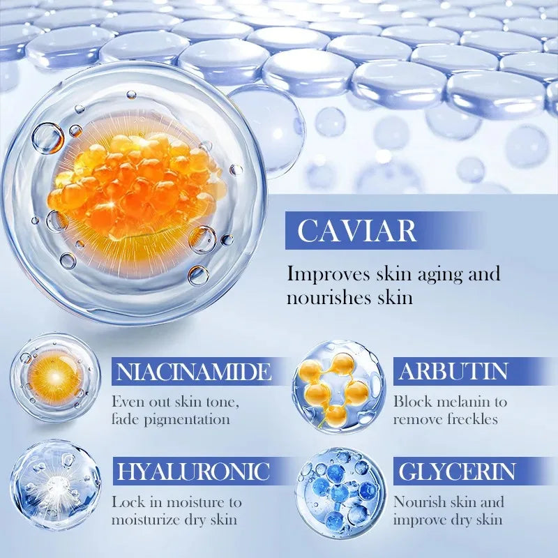 Set 5 Masques Visage Caviar & Acide Hyaluronique - Hydratation & Fermeté
