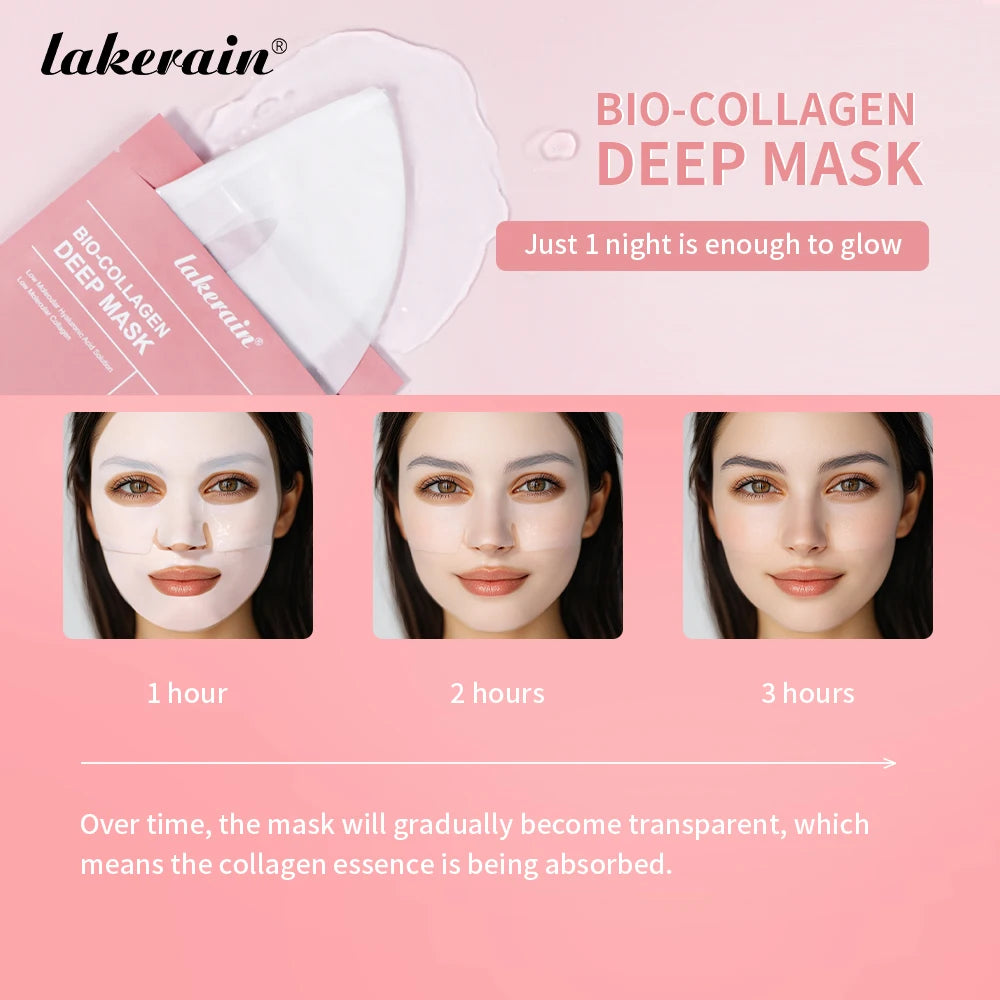 Masque Visage Bio-Collagène Nuit – Hydratation Profonde, Rétrécissement des Pores & Éclat | Soin Overnight Repulpant