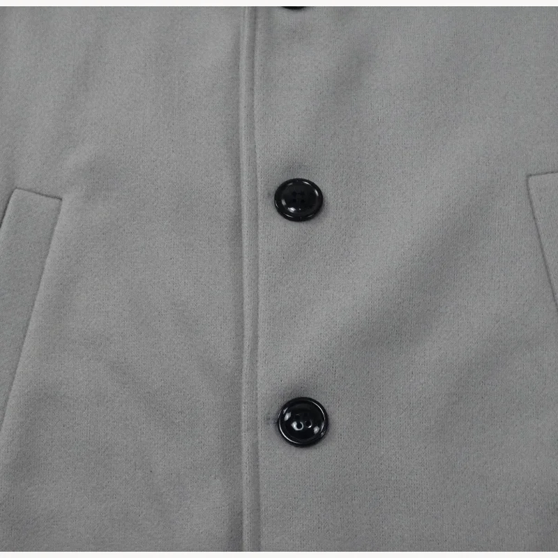 Veste Homme Streetwear Laine Col Reversé Couleur Unie Casual Élégante Boutonnage Simple Printemps Hiver Tendance – Manteau Casual Chic Urban Premium | Mode Homme Streetwear Premium