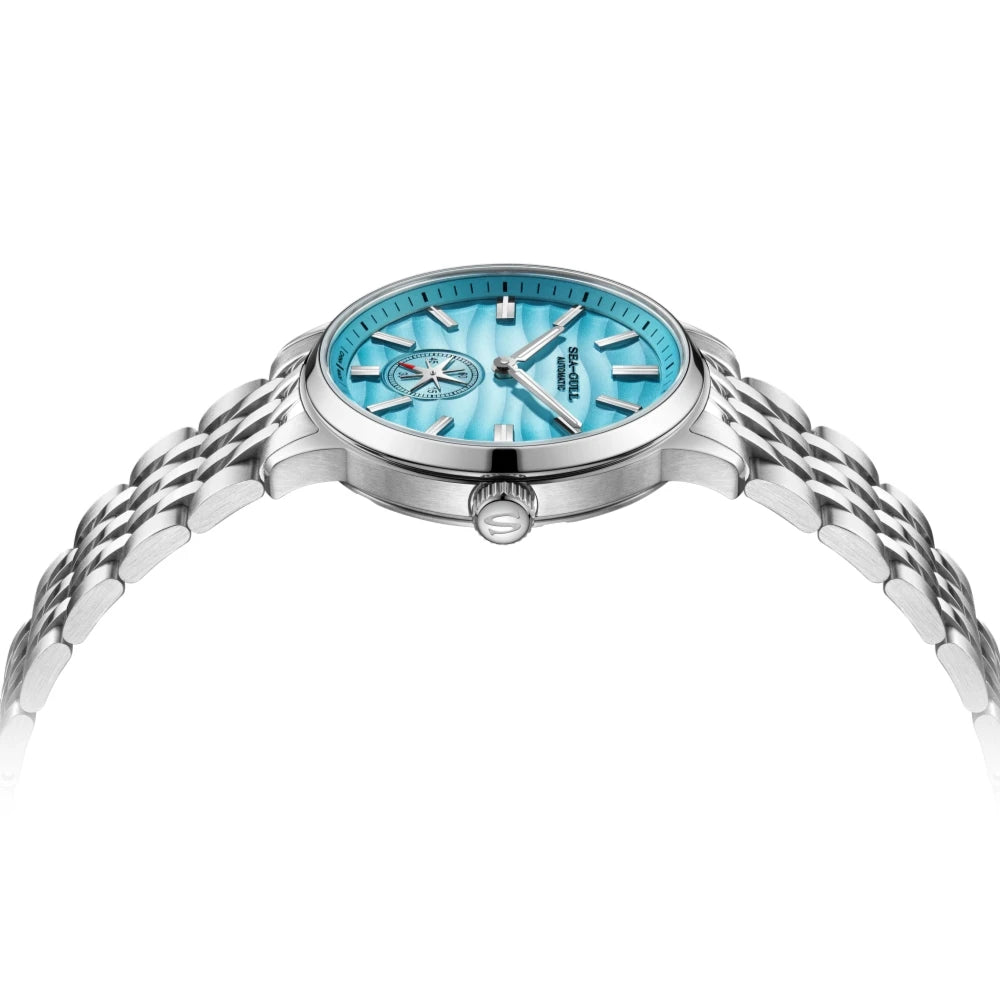 Montre Homme Seagull 6180 39.5mm Automatique – Saphir Lumineux Acier Inoxydable 2025