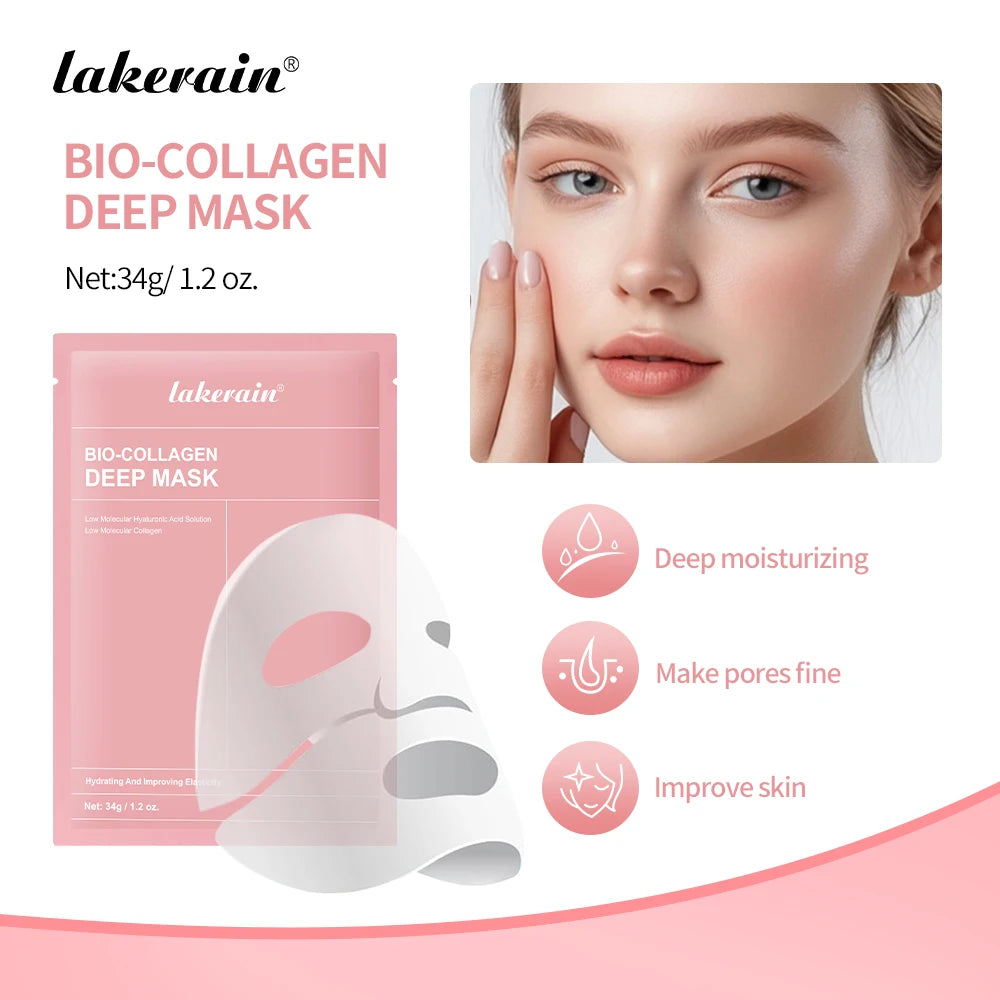 Masque Visage Bio-Collagène Nuit – Hydratation Profonde, Rétrécissement des Pores & Éclat | Soin Overnight Repulpant