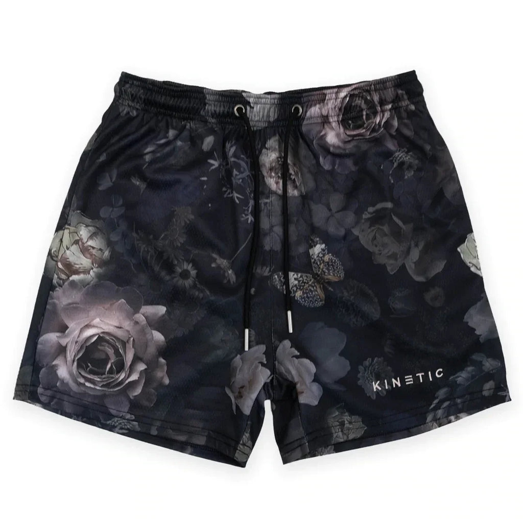 Short Homme Été Rose Broderie Casual Streetwear Hip Hop Fitness Polyester Séchage Rapide Respirant – Short Sport Tendance | Mode Homme Urban
