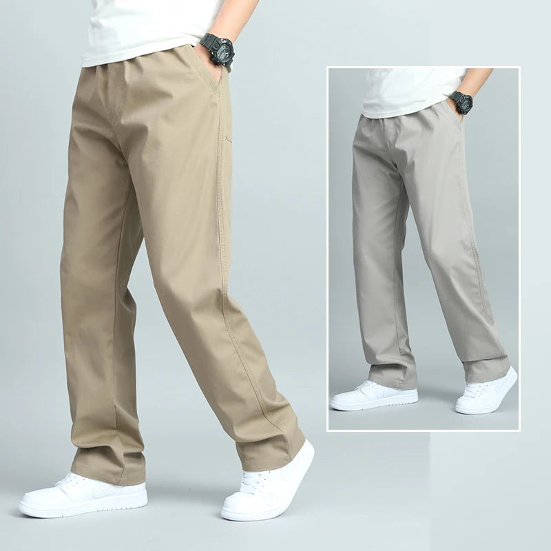 Herren Übergrößen Hose Baumwolle Casual Loose Fit Gerader Schnitt Cargohose – Sommer Herbst | Herrenmode Bequem
