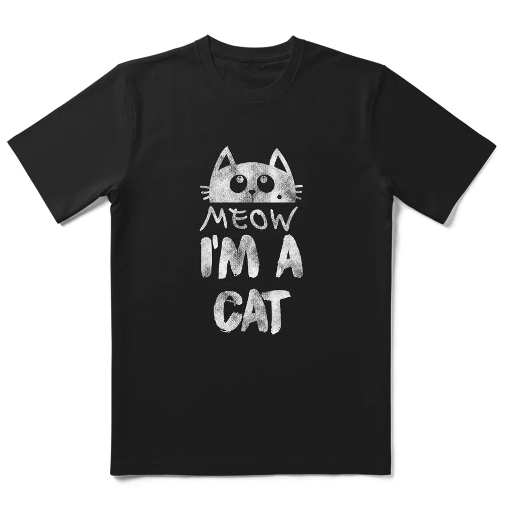 T-Shirt Homme 100% Coton Imprimé Chat Cool Loose Été Manches Courtes Col Rond Casual Tendance – Tee Graphique Félin Streetwear | Mode Homme Premium