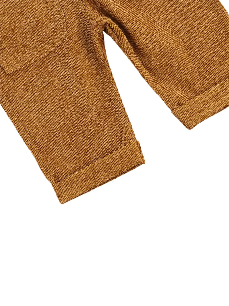 Salopette Bébé Unisexe Bretelles Boutons Couleur Unie – Combinaison Toddler Garçon Fille 0-24 Mois