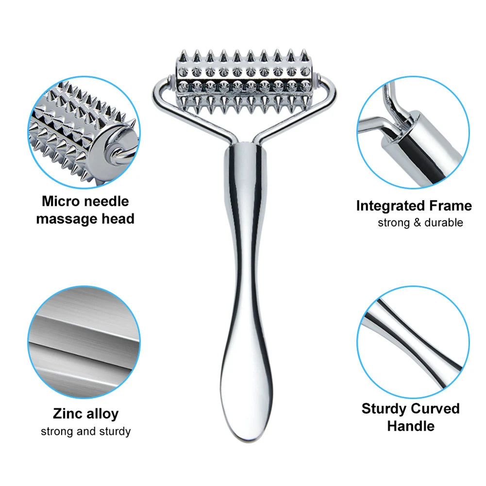Stick Masseur Visage & Yeux 2-en-1 – Applicateur Crème Anti-Rides & Cernes | Lifting Facial | Spatule & Mini Cuillère Skincare
