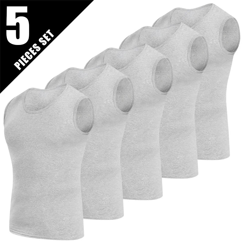 Lot 1/3/5 Herren Tanktops Baumwolle Ärmellos Slim Sport Fitness Atmungsaktiv Breite Träger | Premium Baumwoll Sport-Tanktop