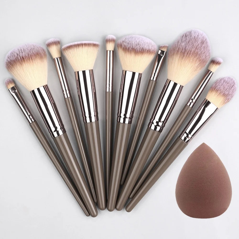 Set Pinceaux Maquillage Professionnel 1 à 20 Pcs – Blush, Highlighter, Fond de Teint & Fard | Ultra-Doux Femme