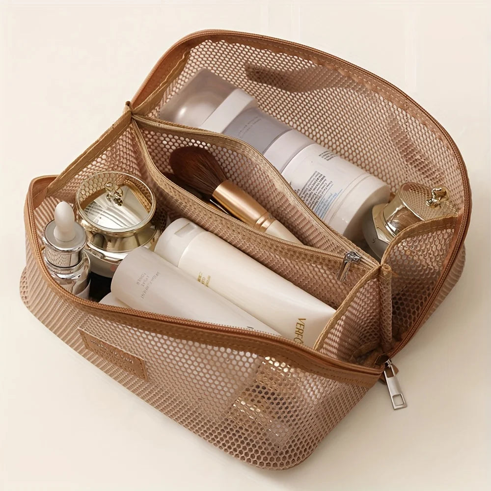 Trousse Organisateur Maquillage Luxe – Kit Toilette Femme Voyage | Boîte Cosmétique Zip
