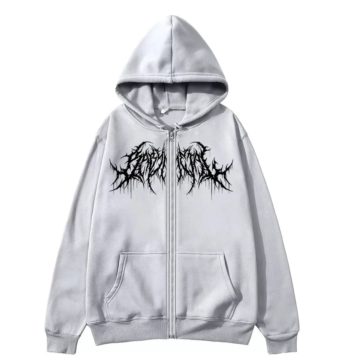 Hoodie Zippé Homme Y2K Imprimé Graphic Hip-Hop Gothique Chaud Automne Hiver | Sweatshirt Y2K Gothique Premium