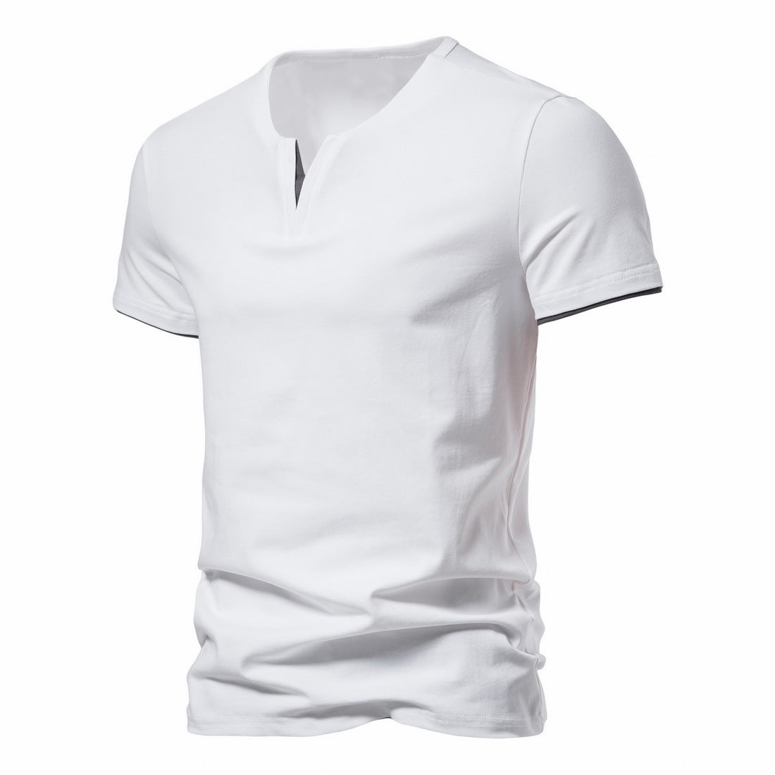 Herren Henley T-Shirt V-Ausschnitt Kurzarm Baumwolle Slim Fit Lässig Basic Sommer Bequem Atmungsaktiv Elegant Zeitlos – Premium Slim Henley T-Shirt | Premium Casual Herrenmode