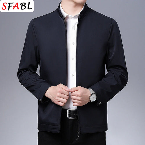 Blazer Homme Luxe Business Casual Zippé Uni Qualité Premium Bureau Manteau Printemps Automne Grande Taille 3XL – Veste Élégante Mode | Mode Homme Premium