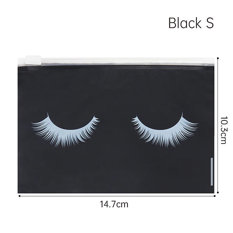 Pochettes Aftercare Extension Cils – Lot 10 Pcs avec Fermeture Éclair | Emballage Professionnel