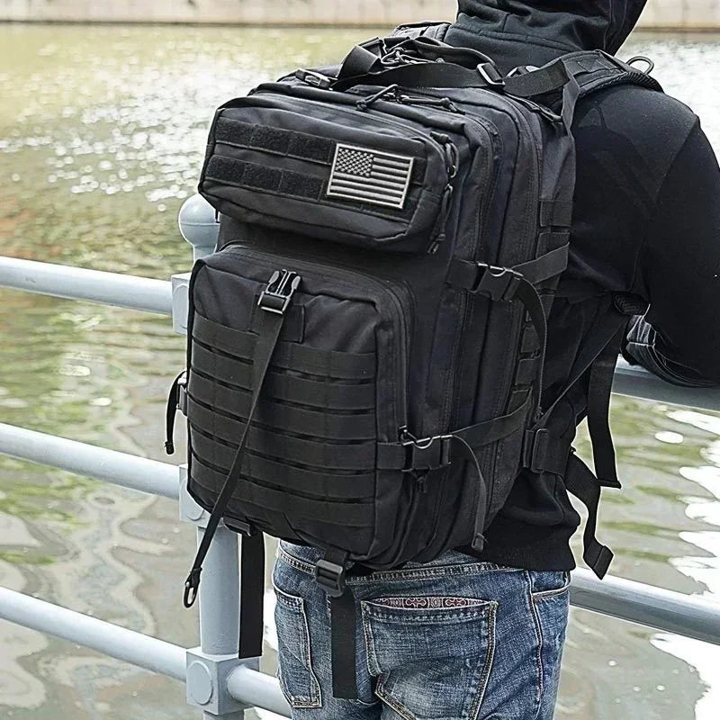 Sac à Dos Tactique Homme 45L – Sac Randonnée Camping Chasse Trekking Molle Militaire