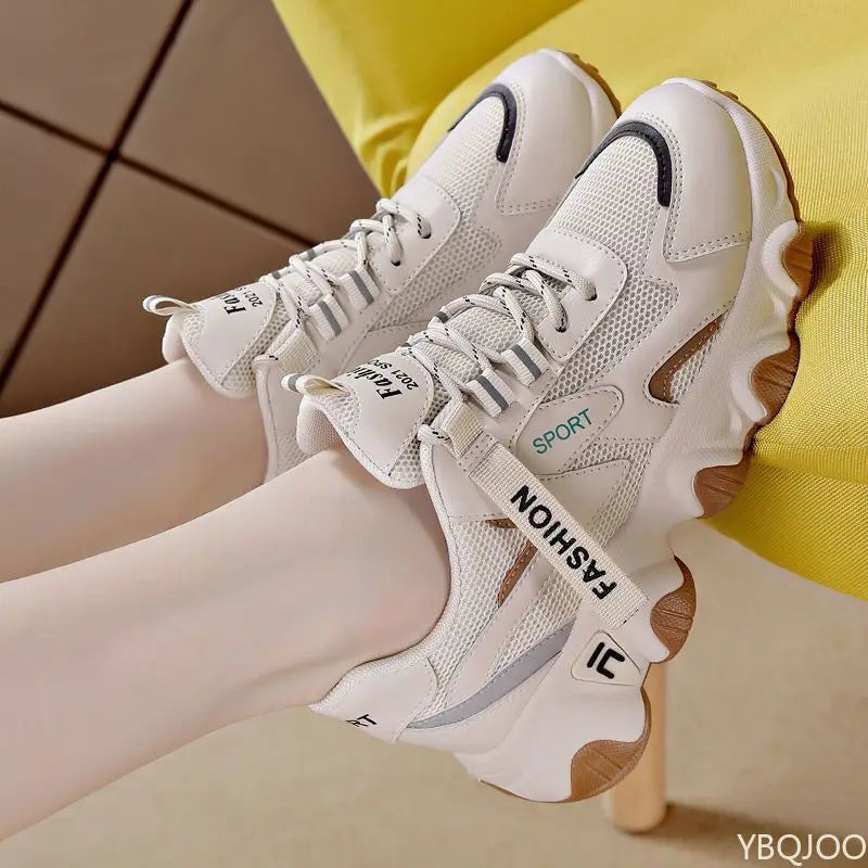 Baskets Femme Plateforme Épaisse – Running, Sport & Casual | Semelle Confort Printemps-Automne