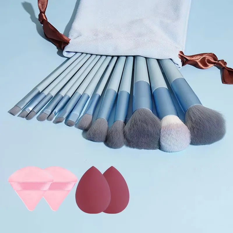 Set Pinceaux Maquillage Professionnel – Fond de Teint, Poudre, Fard à Paupières & Kabuki | Ultra-Doux & Précis