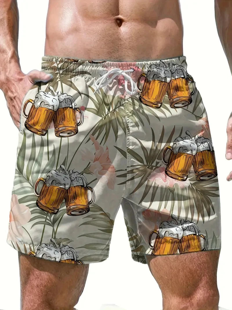 Short de Bain 3D Homme & Garçon – Séchage Rapide | Surf, Plage & Fitness Été | Maillot de Bain Fashion Tendance