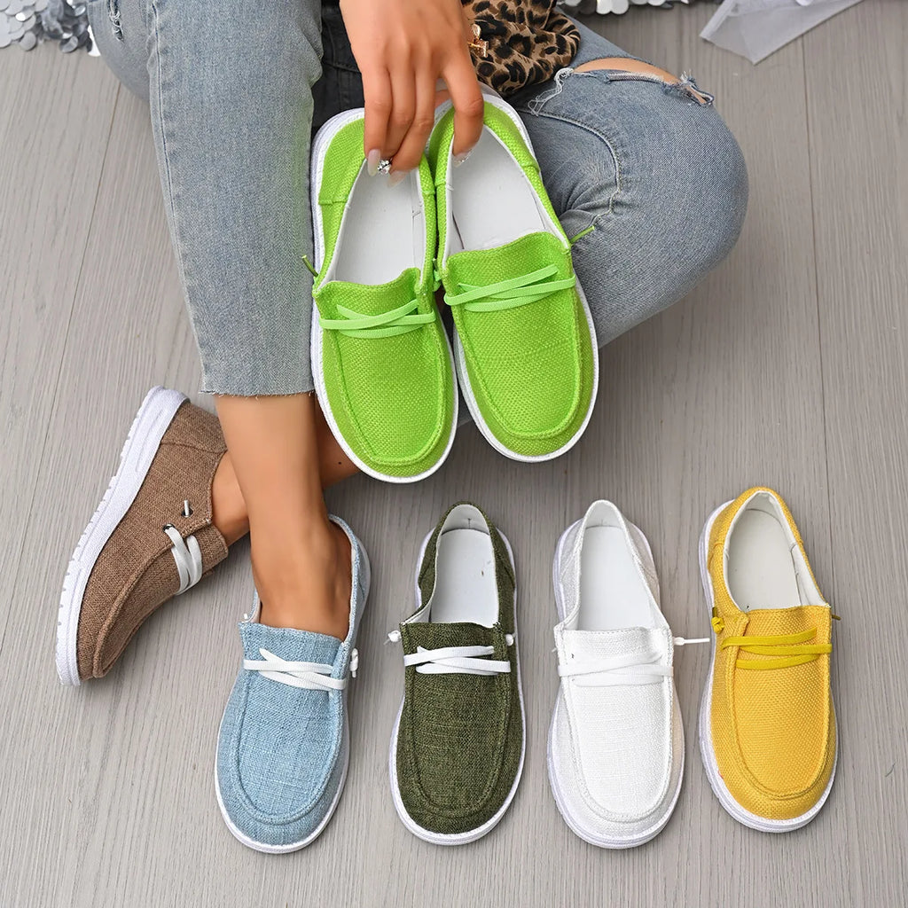 Chaussures Vulcanisées Sport Flat Femme 2025 – Casual Fashion Printemps Automne