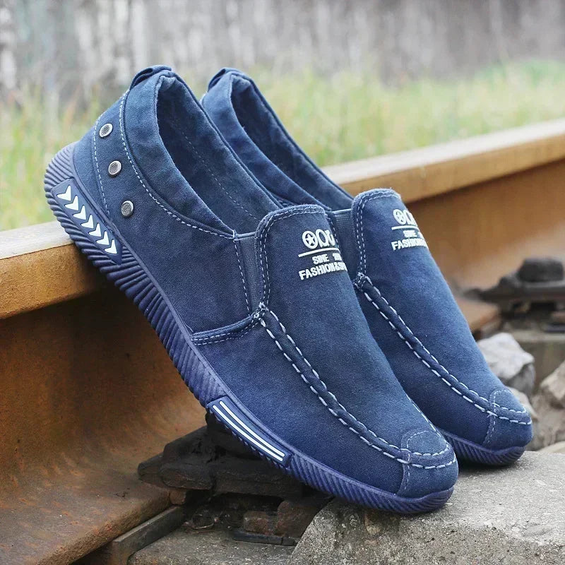 Sneakers Canvas Denim Slip-on Vintage Homme 2025 – Conduite Moccasin Loafers Outdoor