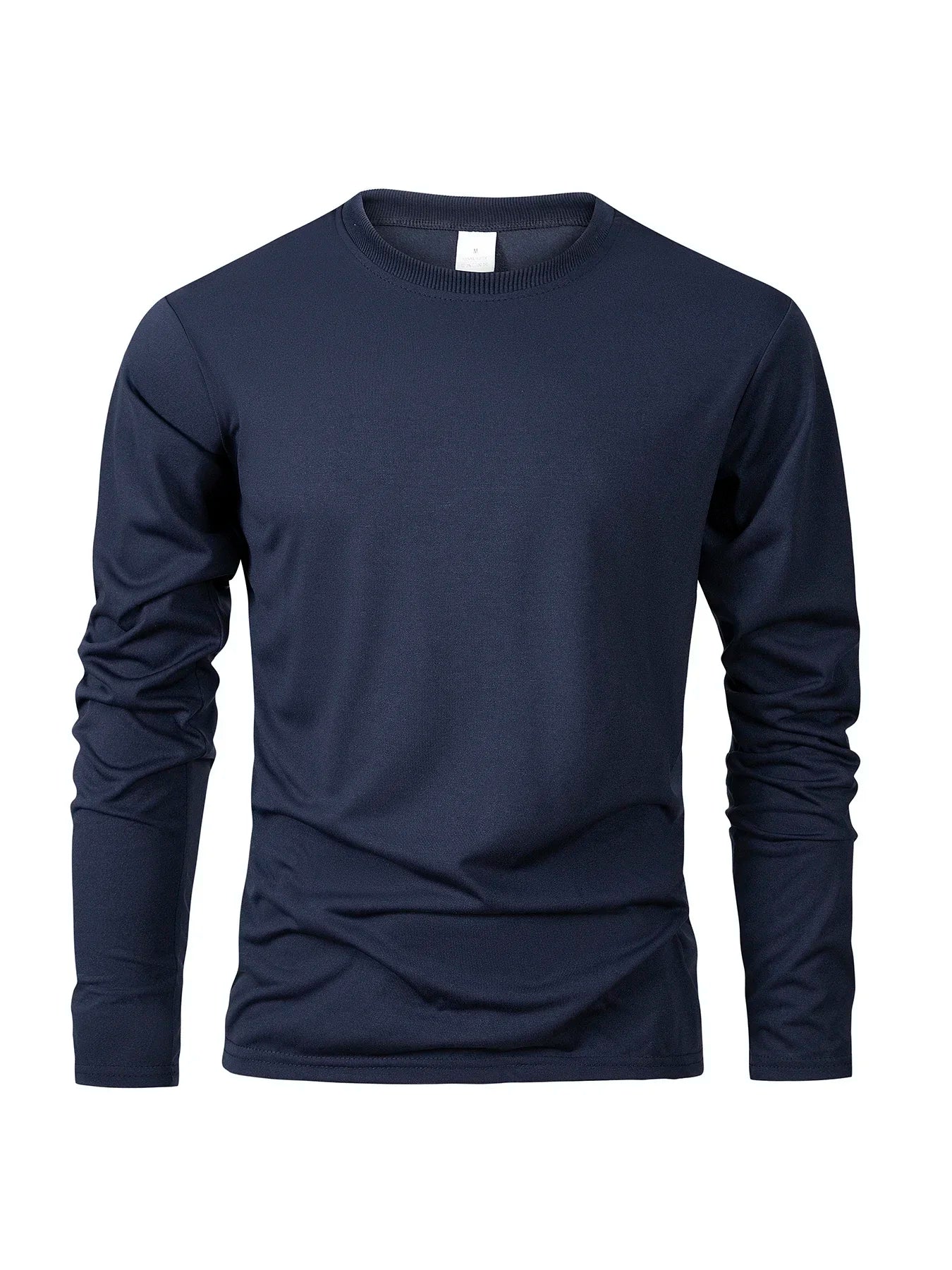 T-Shirt Manches Longues Homme Couleur Unie Coton – Col Rond Unisexe | Casual, Fitness & Running | Confort & Style Intemporel