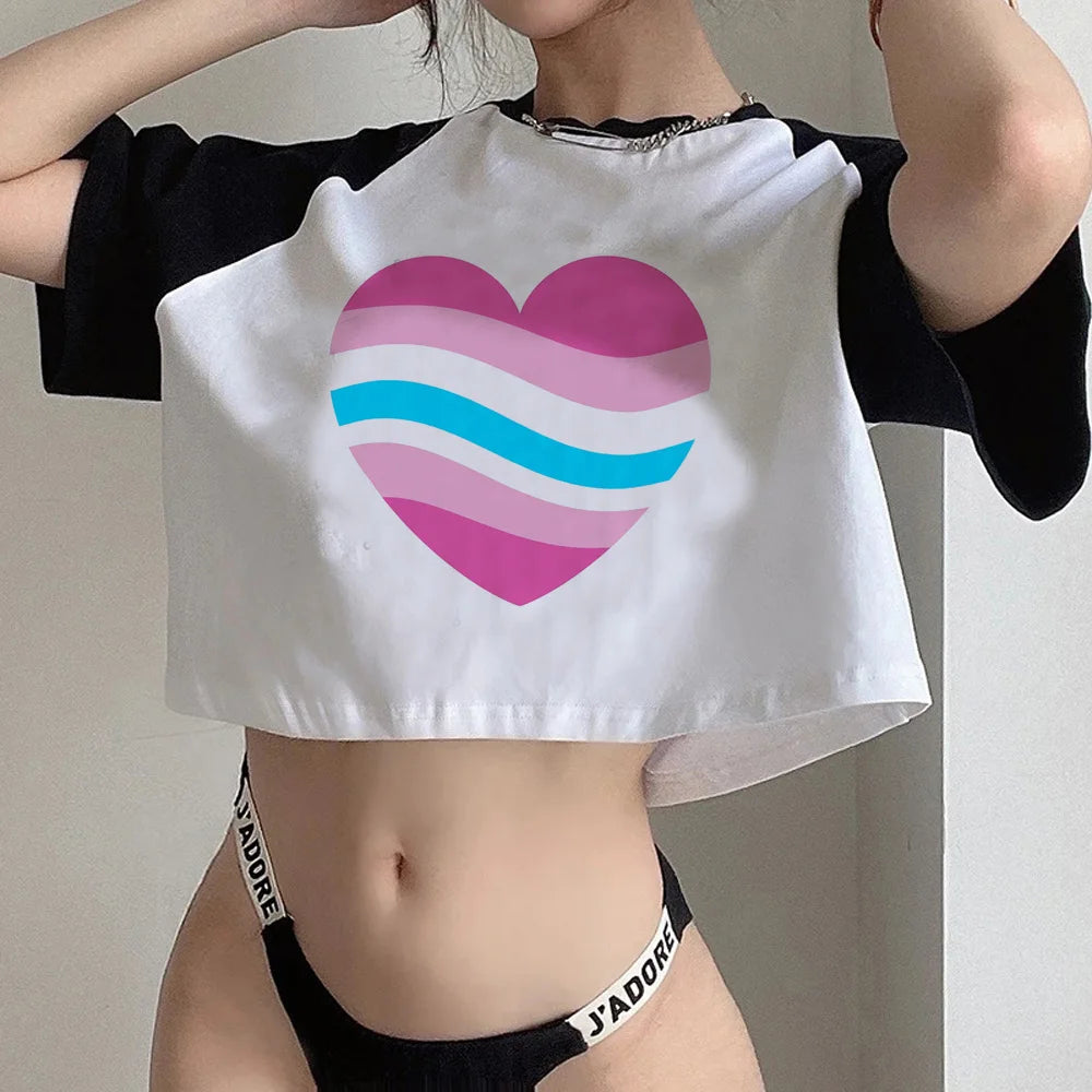 Crop Top Aesthetic Fairycore Grunge Femme – Style Kawaii Féerique | T-Shirt Court Tendance