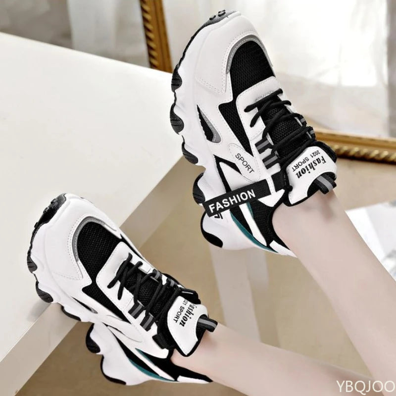 Baskets Femme Plateforme Épaisse – Running, Sport & Casual | Semelle Confort Printemps-Automne