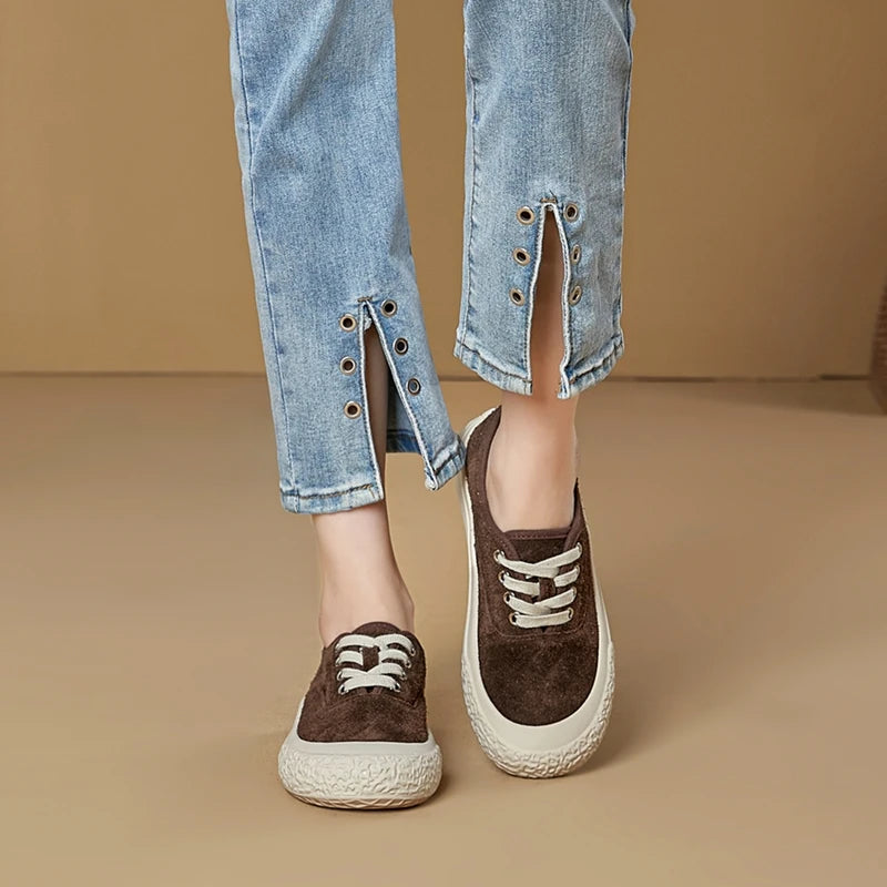 AIYUQI Ballerines Bout Carré Grande Taille 2026 – Flat Casual Sneakers Femme Élégantes