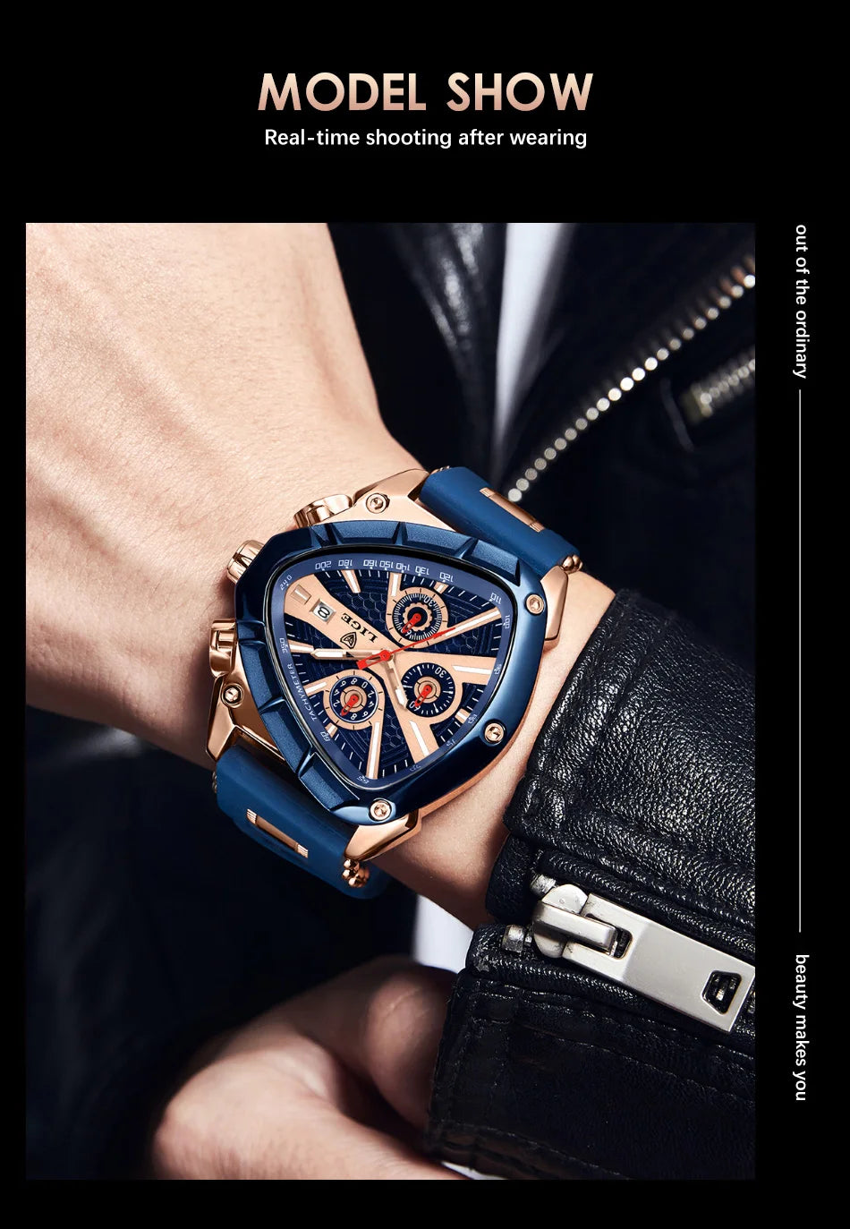 Herrenuhr LIGE Chronograph Militär Sport Armbanduhr Quarz Wasserdicht Luxus Trendig | LIGE Chronograph Militär Premium-Uhr