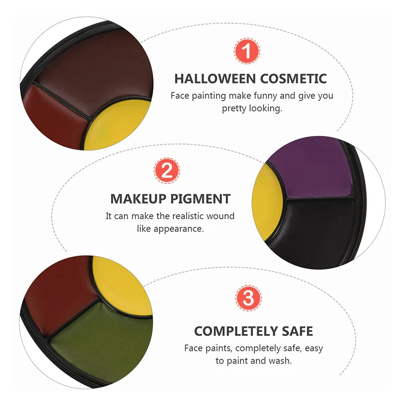 Palette Maquillage SFX 6 Couleurs Bleus & Ecchymoses – Zombie Réaliste Visage & Corps | Maquillage Halloween Costumes