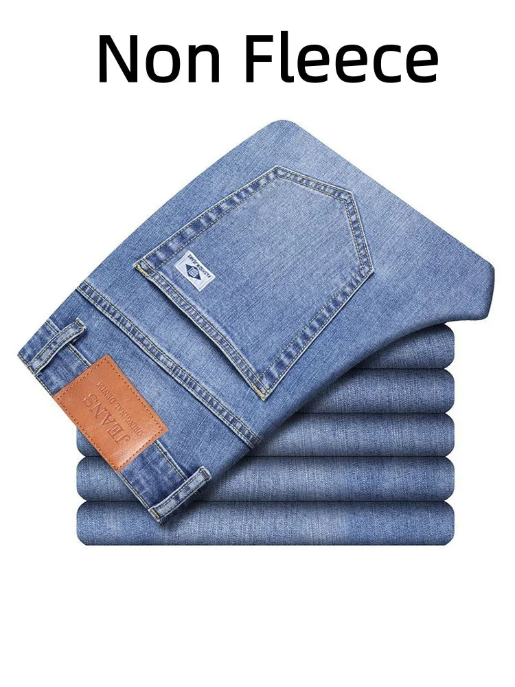 Jean Homme Loose Straight Leg Rétro Lavé Élastique Casual Toutes Saisons Polyvalent Confortable Intemporel Élégant – Jean Loose Premium Straight Leg Rétro | Mode Homme Denim Premium Polyvalent