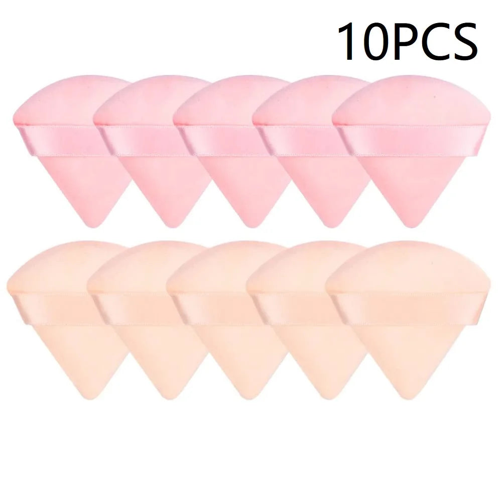 Éponges Triangle Puff Maquillage – Lot 10 Pcs | Blender Poudre & Fond de Teint