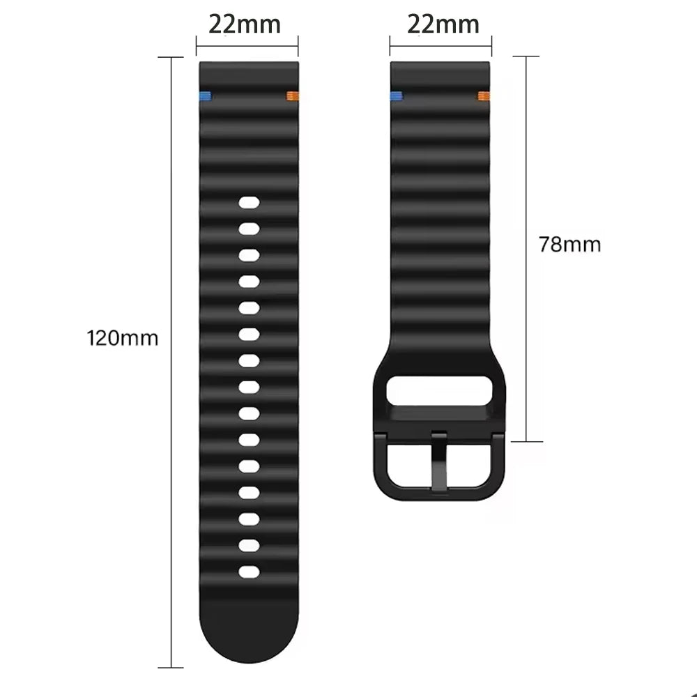 22mm Silikonarmband Xiaomi Watch 2 Pro S4 S3 S2 S1 Active Mi Watch Color 2 – Sportwelle