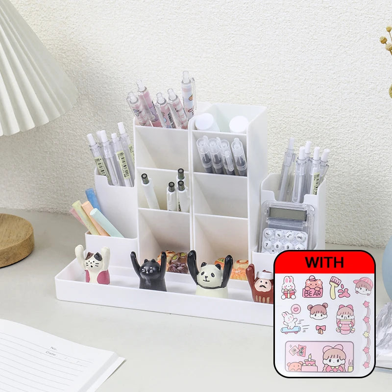 Porte-Stylos Bureau Organisateur Desktop – Support Crayons Papeterie École Accessoires