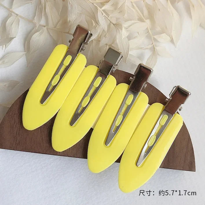 Pinces Cheveux Sans Pli Lot 4 Pcs – Barrettes No Crease Curl Clip | Coiffure Frange & Styling