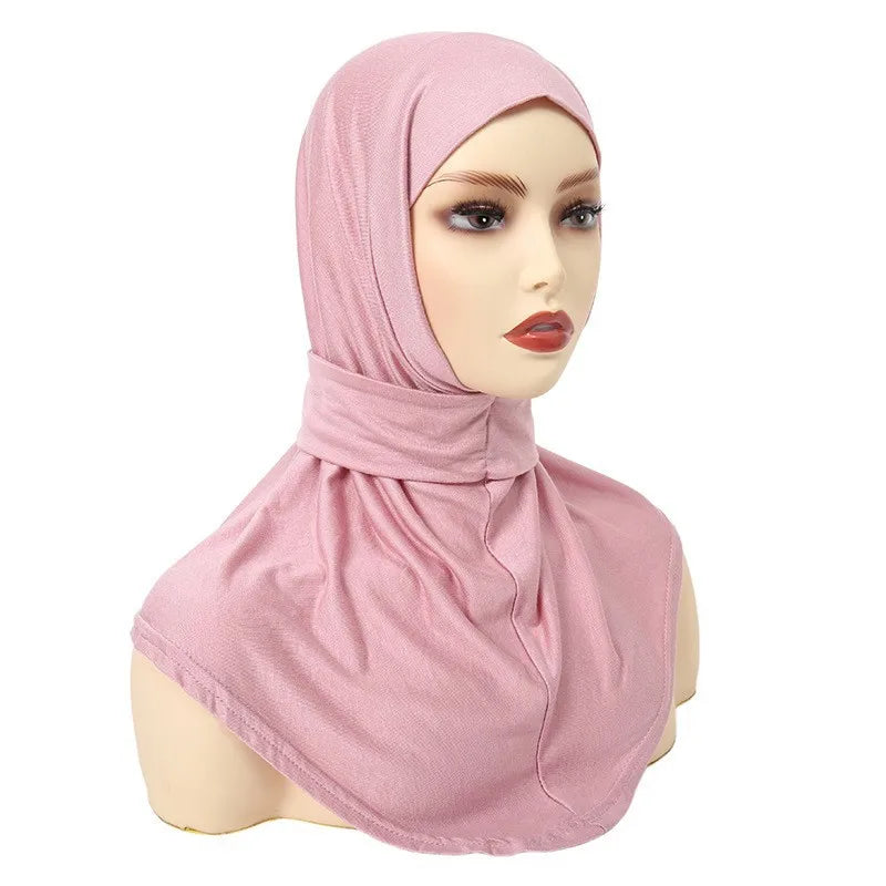 Hijab Femme Prêt-à-Porter Classique Bouton-Pression – Couvre-Chef Intégral Foulard & Turban Musulman