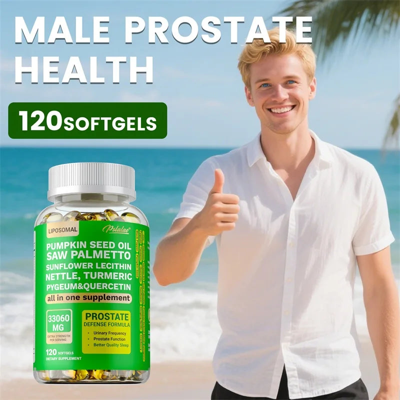 Complément Prostate Homme – Réduit les Envies Fréquentes, Améliore le Sommeil & le Contrôle Vésical | Pousse des Cheveux
