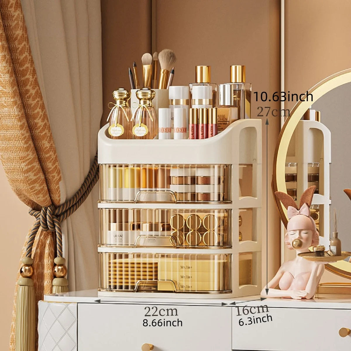 Boîte Rangement Maquillage Multi-couches – Cosmétiques, Fards & Soins | Coiffeuse & Salle de Bain