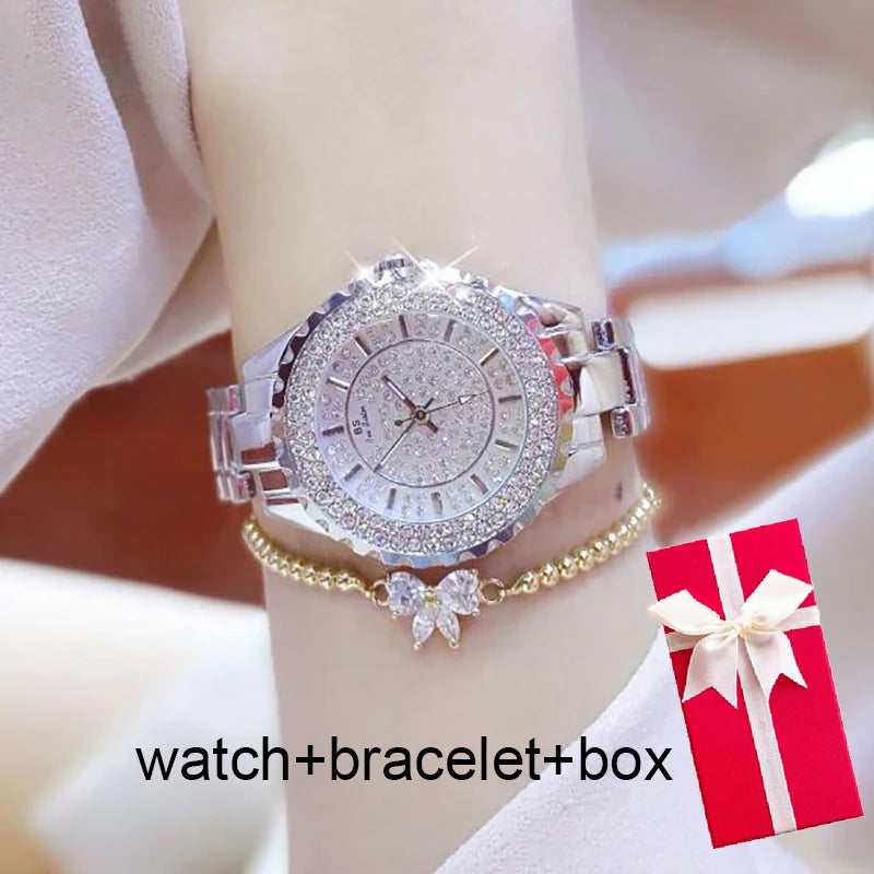Montre Femme Or Bracelet Dress Luxe 2025 – Acier Complet Élégante Fashion Top Brand